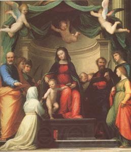 Fra Bartolommeo The Mystic Marriage of st Catherine of Siena,with Eight Saints (mk05) France oil painting art